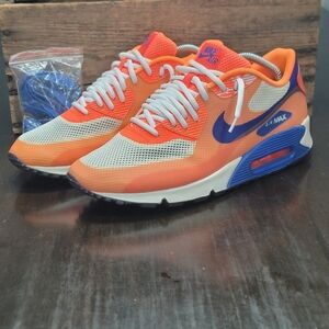 Nike Air Max 90 Hyperfuse Premium 'Citrus/Hyper Blue' Mens  9.5 Great Cond!